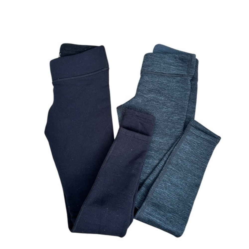 Athleta Kids' Black and Gray lined warm Leggings